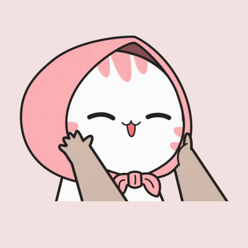 Cute Animated Cate Getting Face Massage GIF