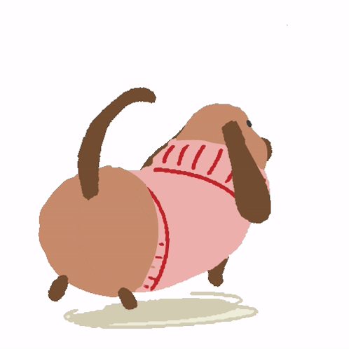 Cute Animated Dog Sweater Weather GIF