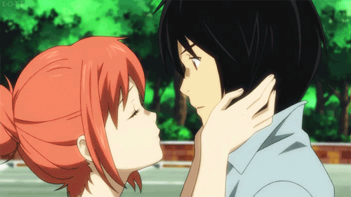 Cute Animated Eden Of The East Kiss GIF