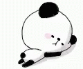 Cute Animated Panda Fade Away GIF