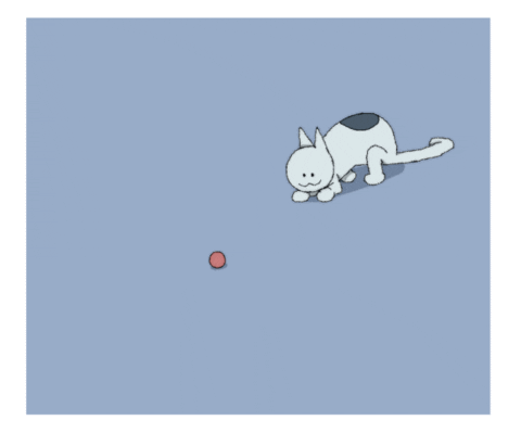 Cute Animated Playing Moving Cat GIF