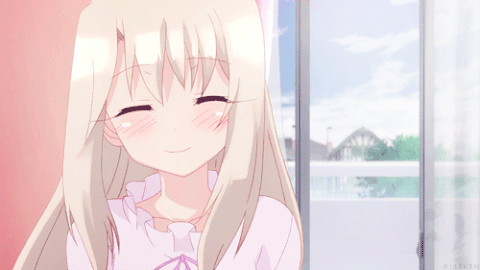 Cute Animated Shy Illyasviel Von Einzbern GIF