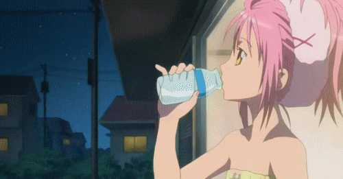 Cute Animated Spitting Water GIF