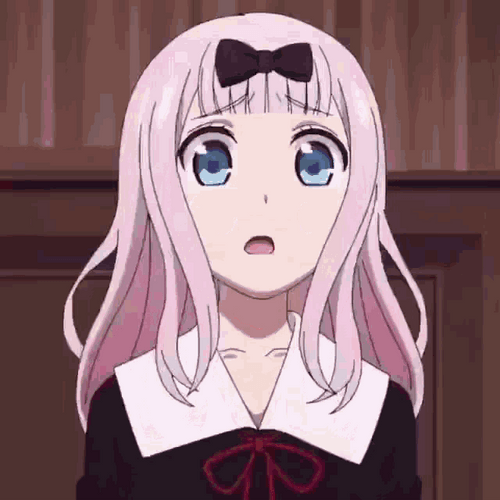 Cute Anime Chika Fujiwara Angry GIF