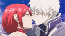 Cute Anime Couple Beso Under The Stars GIF