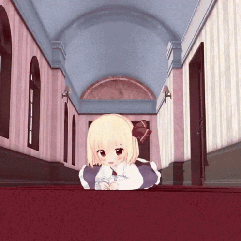 Cute Anime Crawling GIF