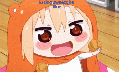 Cute Anime Eating Umaru Doma Himouto GIF