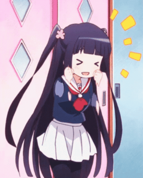 Cute Anime Excited Wakaba GIF