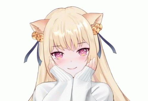 Cute Anime Girl Alymew Winking GIF