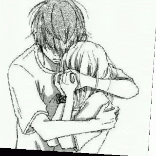 Cute Anime Girl Drawing Black White Long Hair