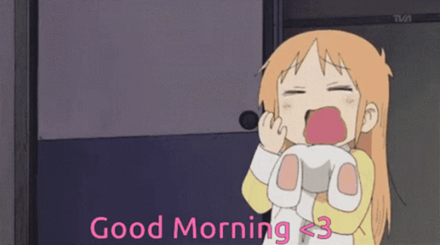Cute Anime Good Morning Hakase GIF