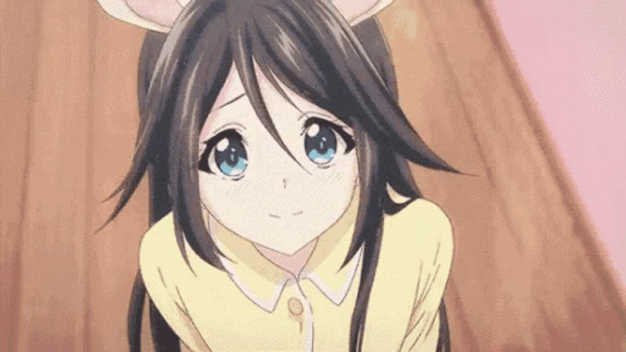 Cute Anime Happy Girl Reina GIF