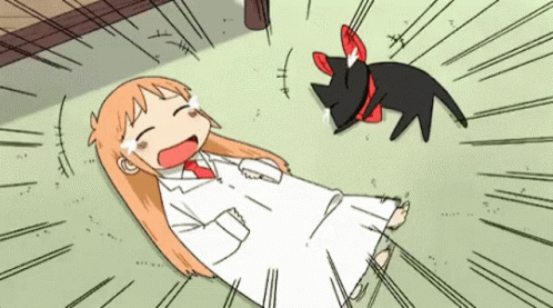 Cute Anime Laughing On The Floor GIF