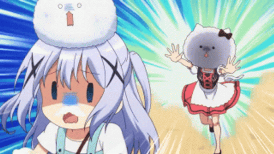 Cute Anime Running Away GIF
