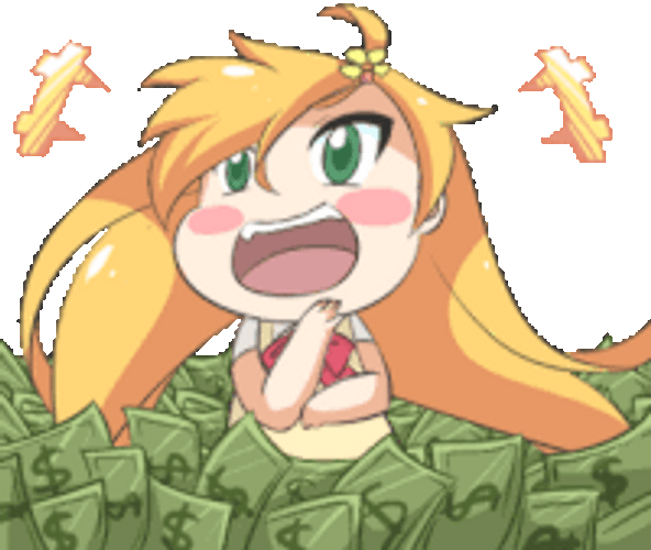 moneydollarsigneyesactionheroinecheerfruitsep09gif  Japanese with  Anime Images