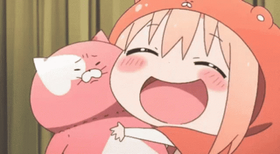 Cute Anime Umaru Happy Hug GIF