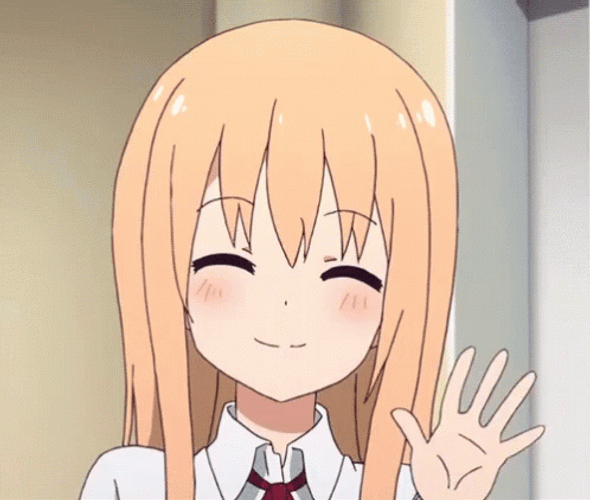 Cute Anime Wave Himouto Umaru Chan GIF