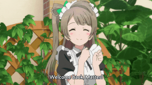 Cute Anime Welcome Back Master GIF