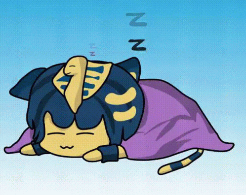Cute Ankha Snoozing Animal Crossing GIF