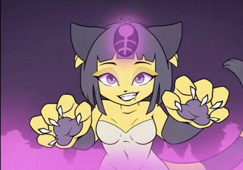 Cute Ankha Swaying Paws Up GIF