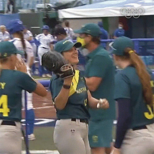 Cute Australia Softball Team Good Job Gesture GIF