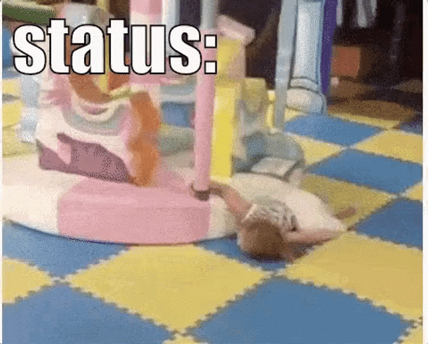 Cute Baby Barely Holding GIF