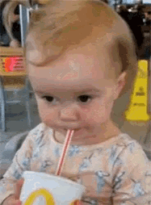 Cute Baby Drinking GIF