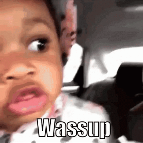 Cute Baby Girl Asking Wassup GIF