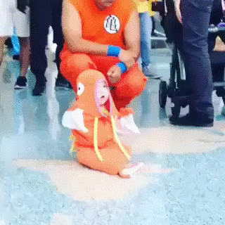 Cute Baby Goldfish Cosplay GIF