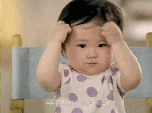 Cute Baby Head Scratch GIF