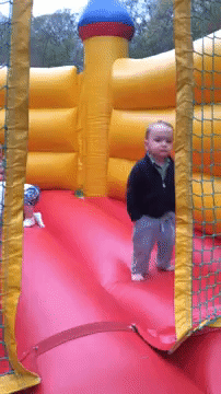 Cute Baby In Bouncy House GIF