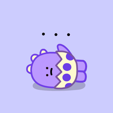 Cute Baby Purple Dino I Know Nothing GIF