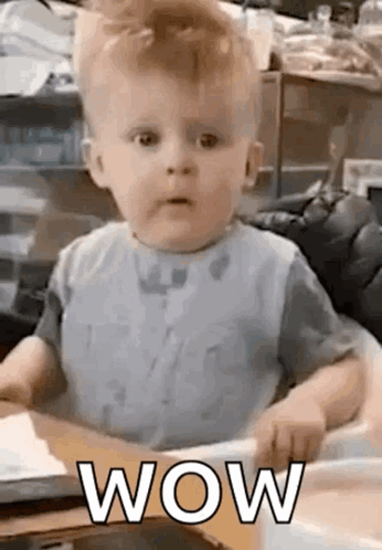 Cute Baby Saying Oooo Wow GIF
