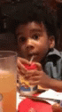 Cute Baby Suspense Drinking GIF