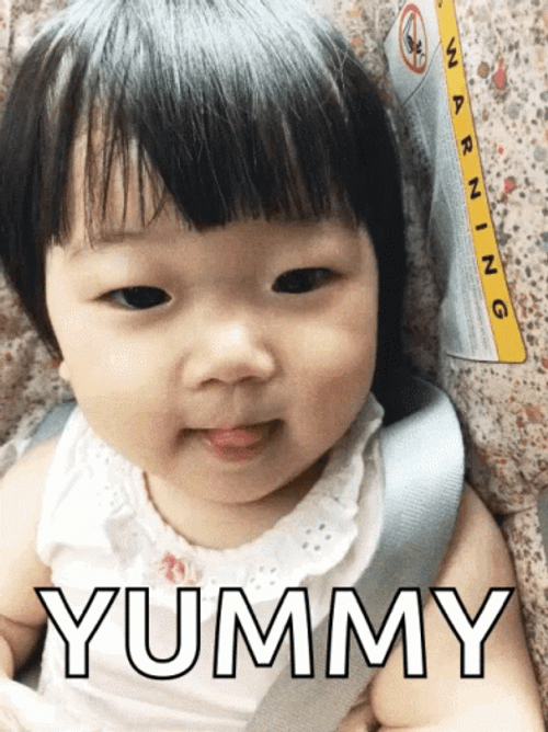 Cute Baby Yummy Delicious Reaction GIF