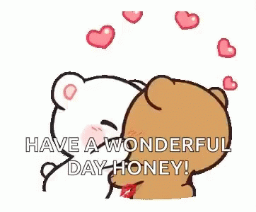 Cute Bear Couple Have A Good Day Love GIF