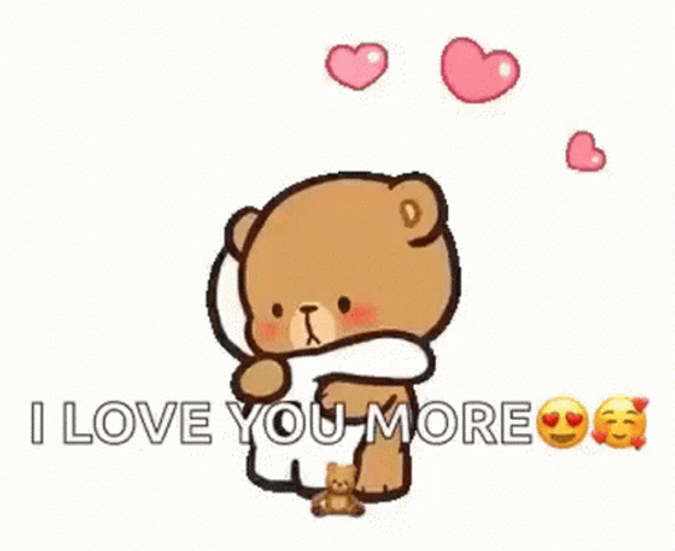 Cute Bear Couple Love Emoji GIF 
