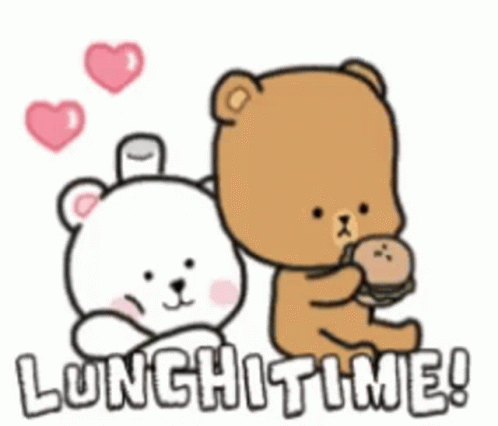 Cute Bear Couple Lunch Time GIF
