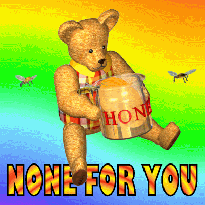 Cute Bear Eating Honey GIF