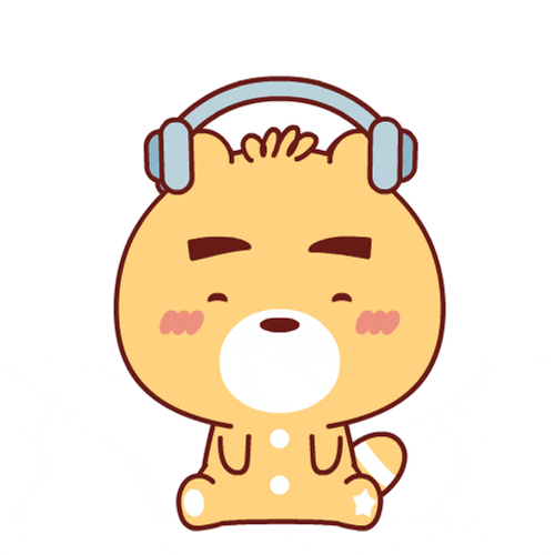 Cute Bear Listening To Music GIF