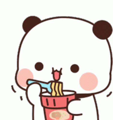 Cute Bear Noodle Moment GIF