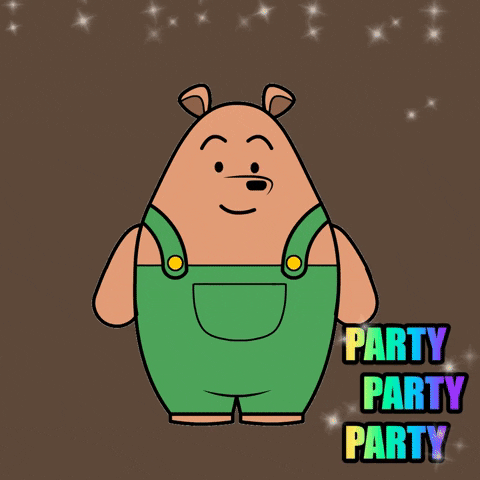 Cute Bear Yeah Party Dancing GIF