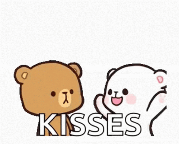 Cute Bears Hugging Kisses GIF