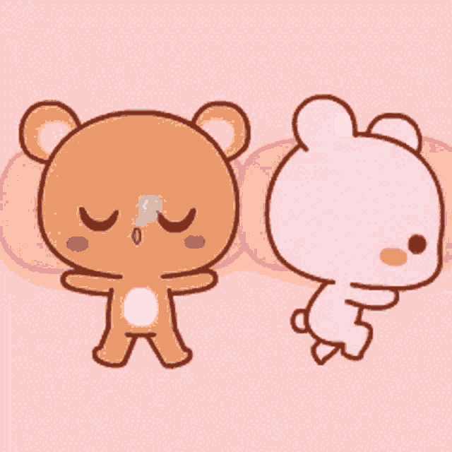 Cute Bears Sticker Snuggling GIF
