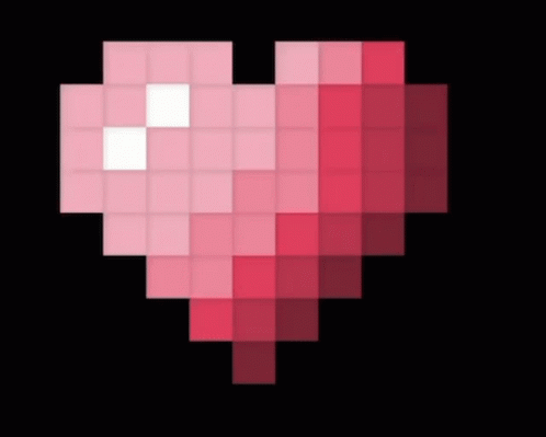 Cute Beating Heart Pixel Art GIF