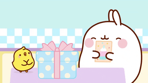 Cute Kawaii Bunny Birthday Dance GIF