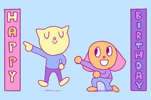 Cute Cartoons Greeting Happy Birthday GIF