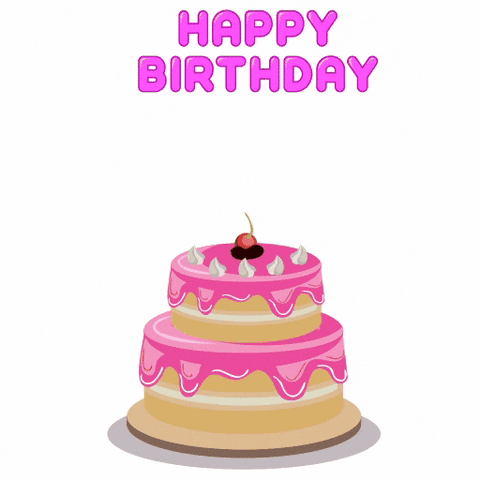 Cute Birthday Cake Puppy Surprise GIF