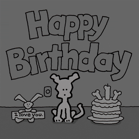 Cute Chippy The Dog Birthday Lights On GIF