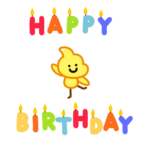 Cute Birthday Little Chick Dancing GIF